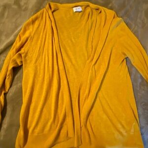 Old Navy Mustard Open-Front Cardigan